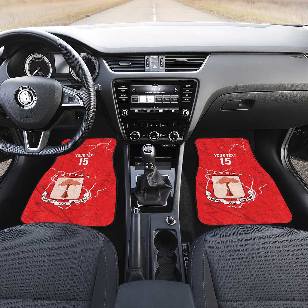 Custom Equatorial Guinea Football Car Mats Go Champions - Red Version