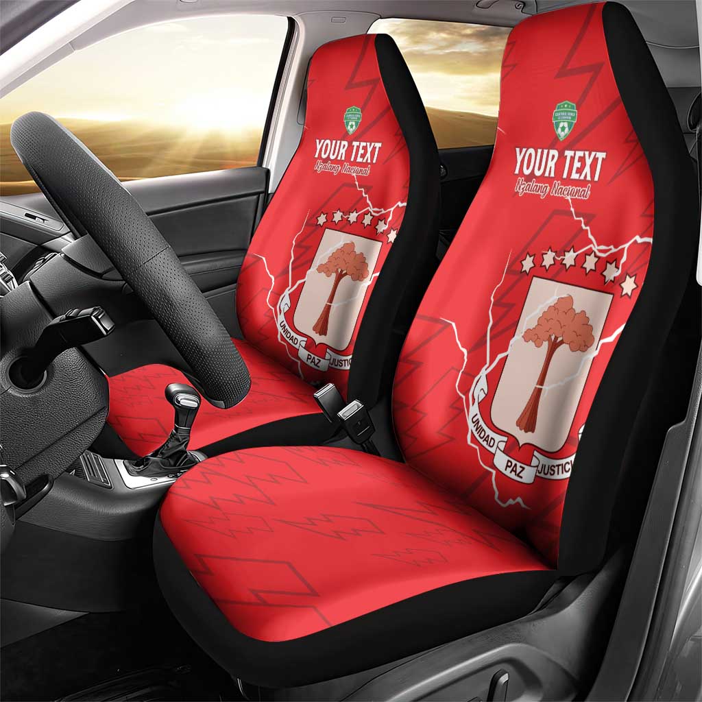 Custom Equatorial Guinea Football Car Seat Cover Go Champions - Red Version