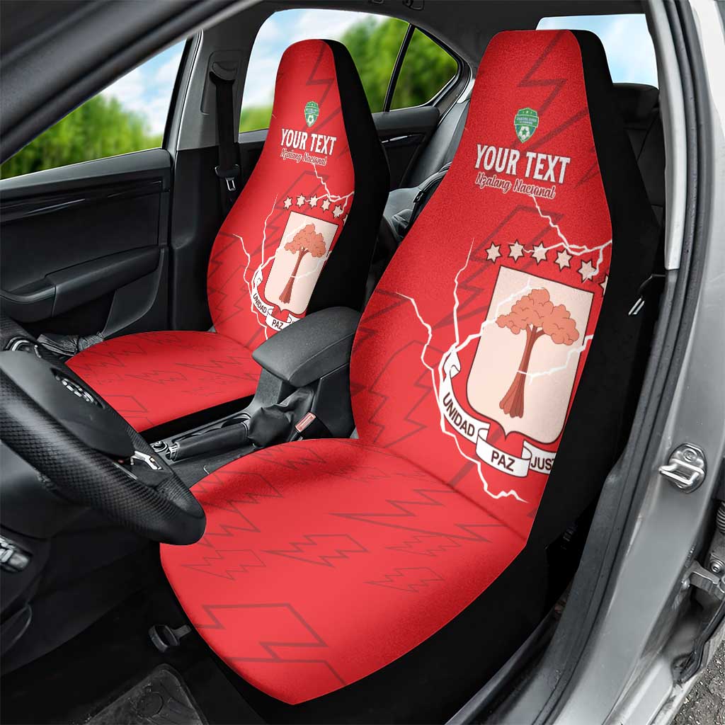 Custom Equatorial Guinea Football Car Seat Cover Go Champions - Red Version
