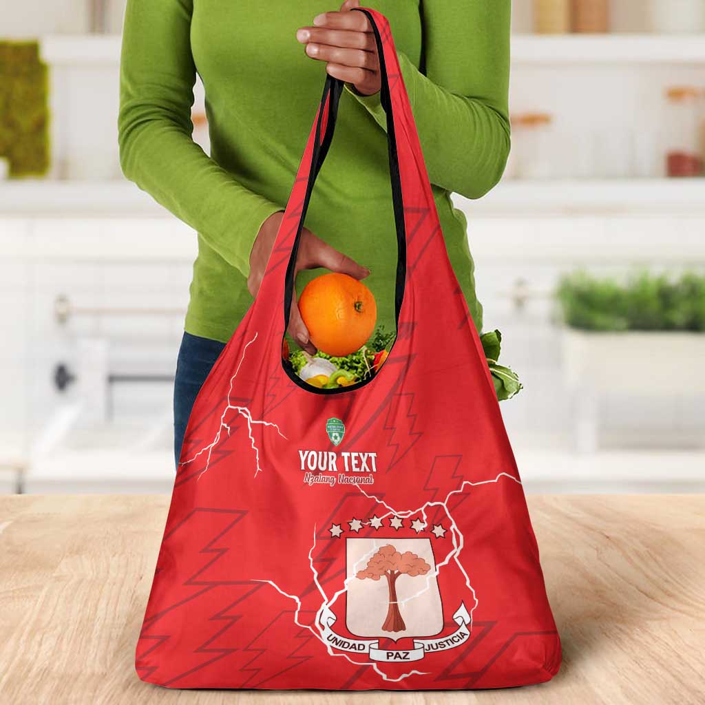 Custom Equatorial Guinea Football Grocery Bag Go Champions - Red Version