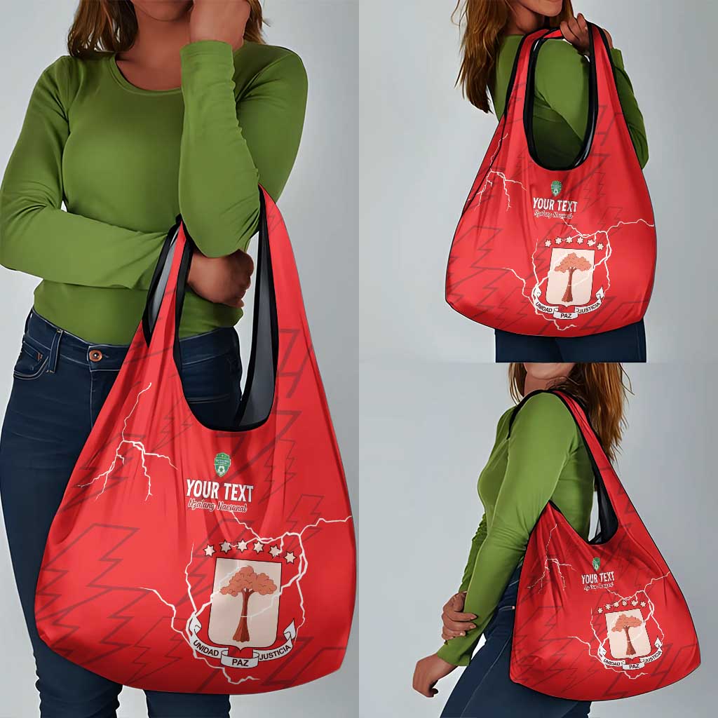 Custom Equatorial Guinea Football Grocery Bag Go Champions - Red Version
