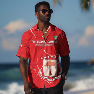 Custom Equatorial Guinea Football Hawaiian Shirt Go Champions - Red Version