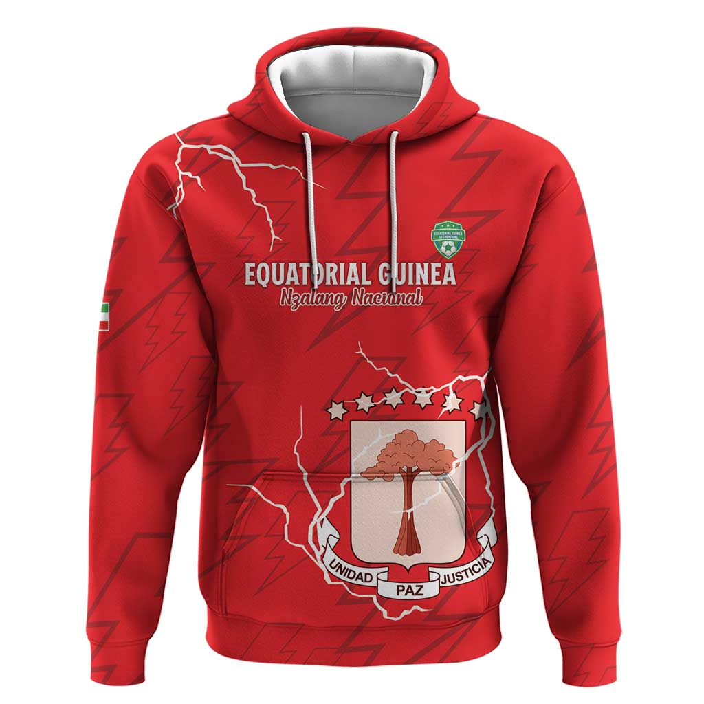 Custom Equatorial Guinea Football Hoodie Go Champions - Red Version