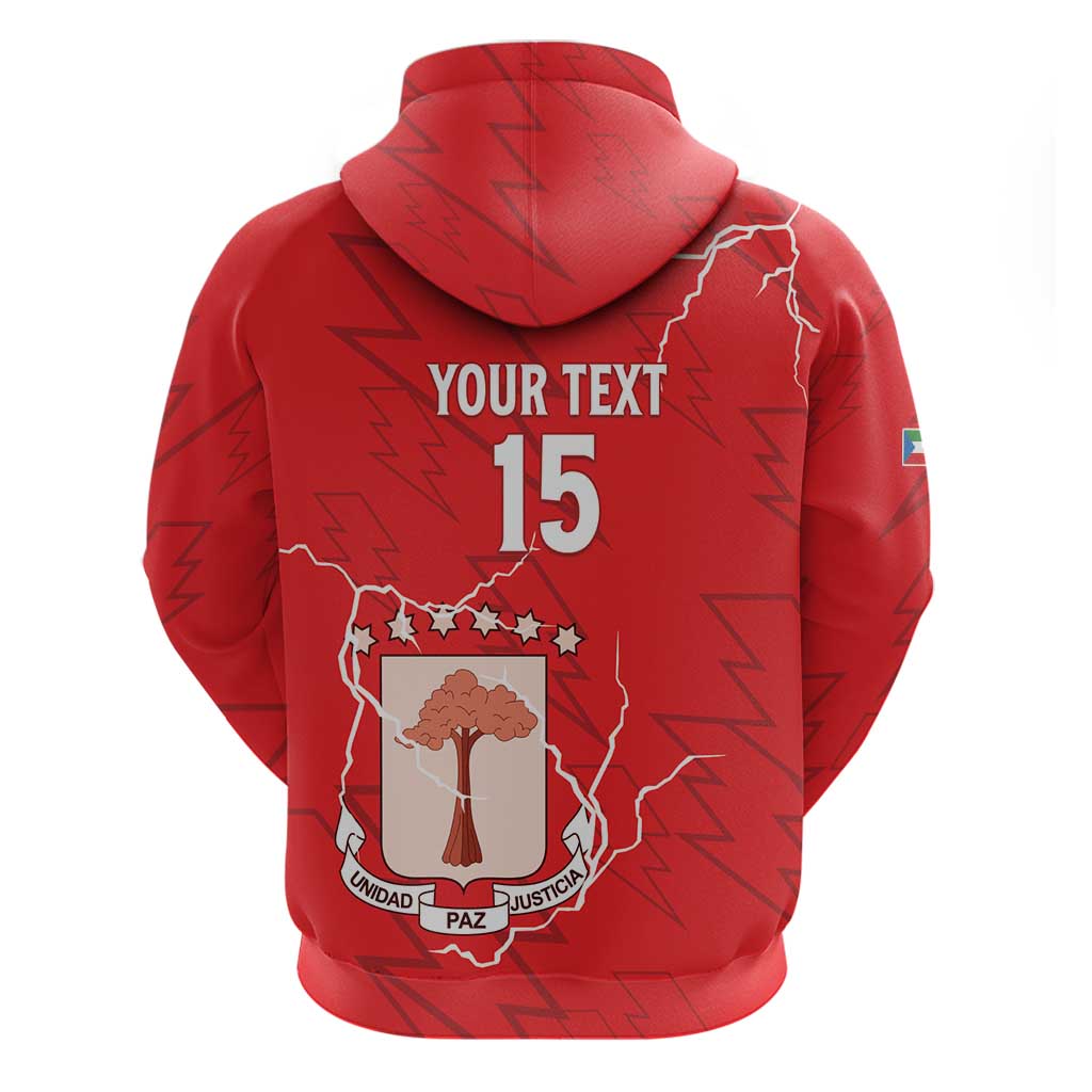 Custom Equatorial Guinea Football Hoodie Go Champions - Red Version