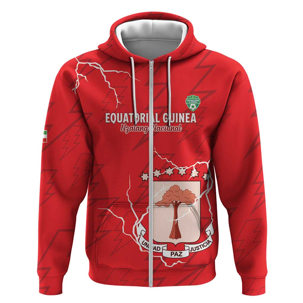 Custom Equatorial Guinea Football Hoodie Go Champions - Red Version
