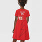 Custom Equatorial Guinea Football Kid Short Sleeve Dress Go Champions - Red Version