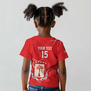 Custom Equatorial Guinea Football Kid T shirt Go Champions - Red Version