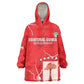 Custom Equatorial Guinea Football Kid Wearable Blanket Hoodie Go Champions - Red Version