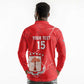 Custom Equatorial Guinea Football Long Sleeve Polo Shirt Go Champions - Red Version