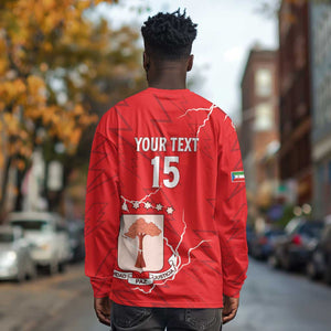 Custom Equatorial Guinea Football Long Sleeve Shirt Go Champions - Red Version