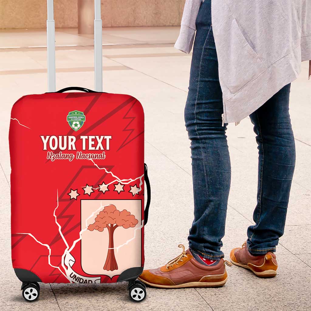 Custom Equatorial Guinea Football Luggage Cover Go Champions - Red Version