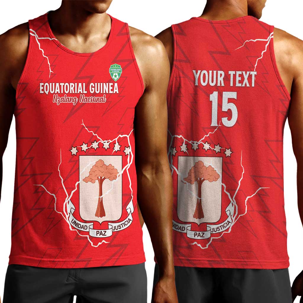 Custom Equatorial Guinea Football Men Tank Top Go Champions - Red Version