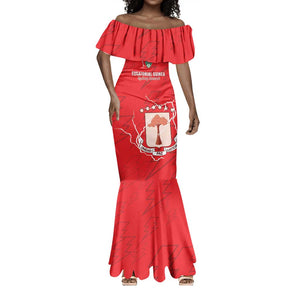 Custom Equatorial Guinea Football Mermaid Dress Go Champions - Red Version