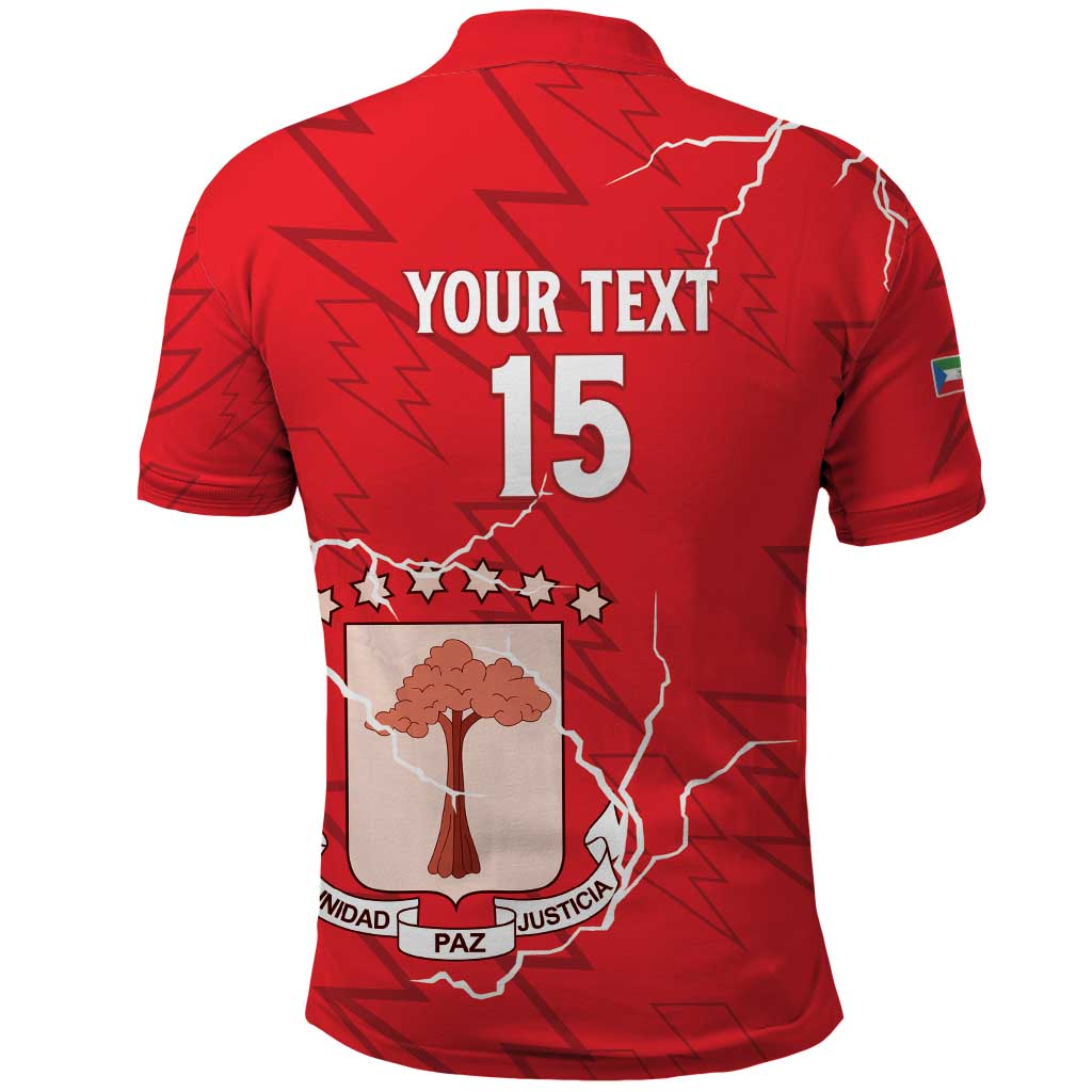 Custom Equatorial Guinea Football Polo Shirt Go Champions - Red Version