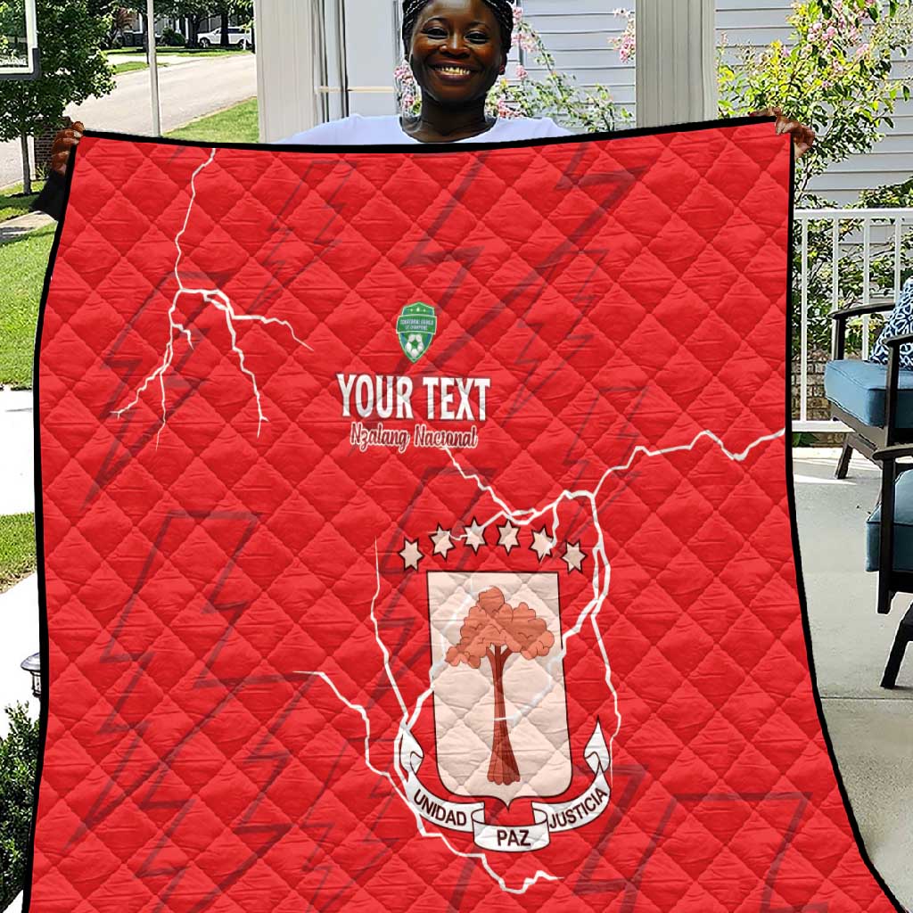 Custom Equatorial Guinea Football Quilt Go Champions - Red Version