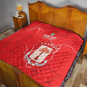 Custom Equatorial Guinea Football Quilt Go Champions - Red Version