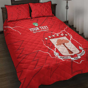 Custom Equatorial Guinea Football Quilt Bed Set Go Champions - Red Version