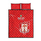 Custom Equatorial Guinea Football Quilt Bed Set Go Champions - Red Version