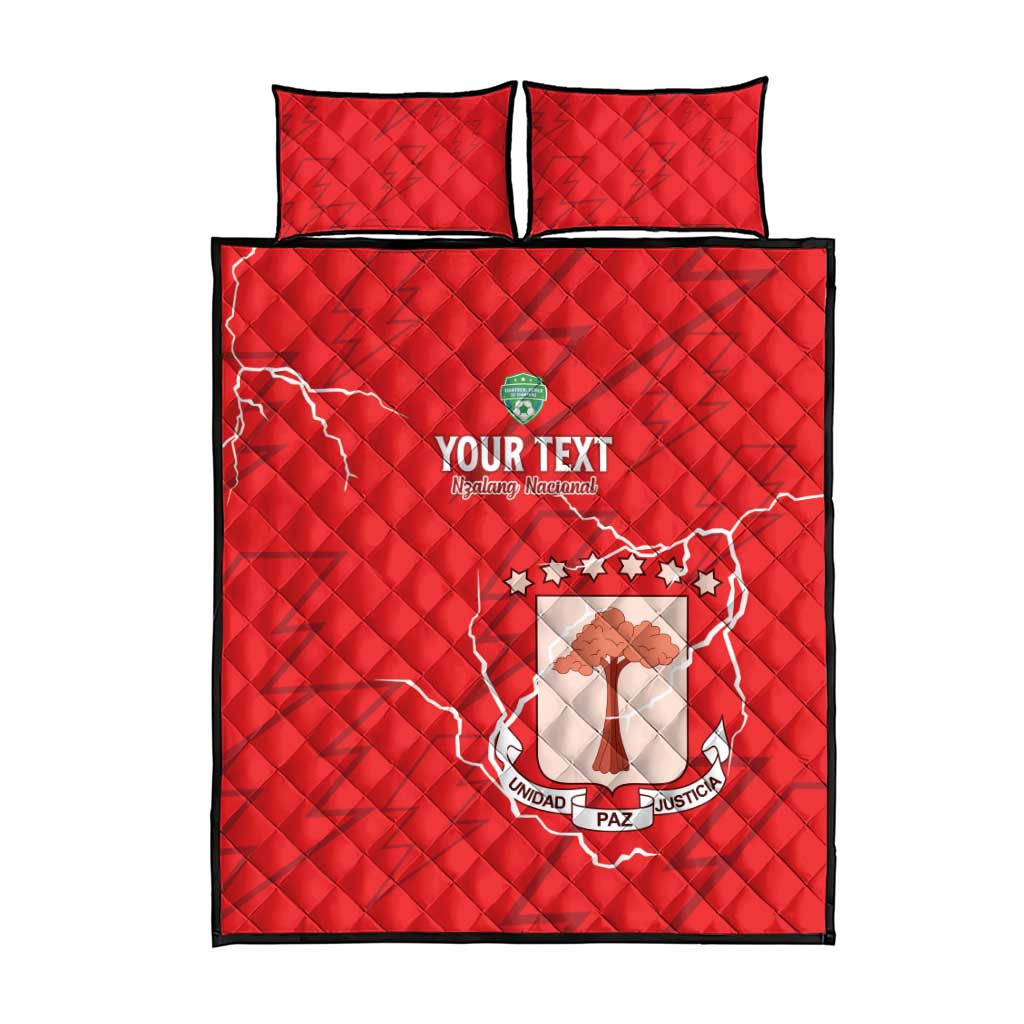 Custom Equatorial Guinea Football Quilt Bed Set Go Champions - Red Version