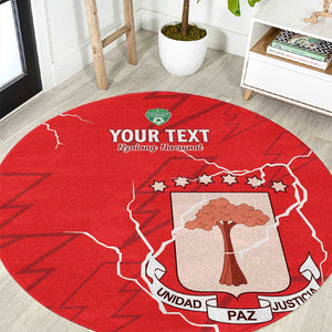 Custom Equatorial Guinea Football Round Carpet Go Champions - Red Version