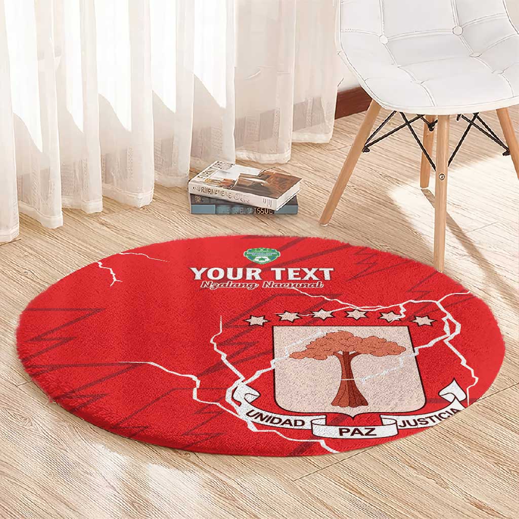 Custom Equatorial Guinea Football Round Carpet Go Champions - Red Version