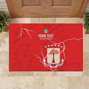 Custom Equatorial Guinea Football Rubber Doormat Go Champions - Red Version