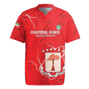 Custom Equatorial Guinea Football Rugby Jersey Go Champions - Red Version