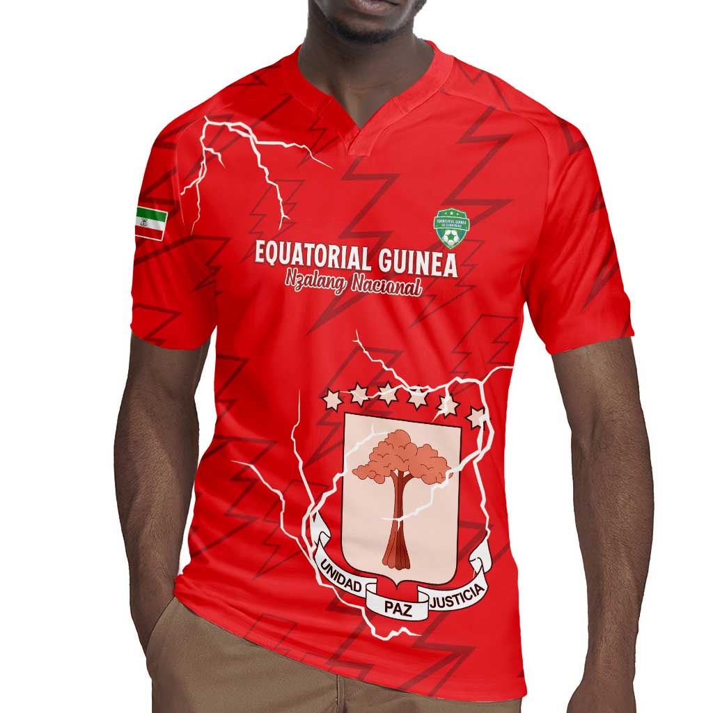 Custom Equatorial Guinea Football Rugby Jersey Go Champions - Red Version