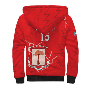 Custom Equatorial Guinea Football Sherpa Hoodie Go Champions - Red Version