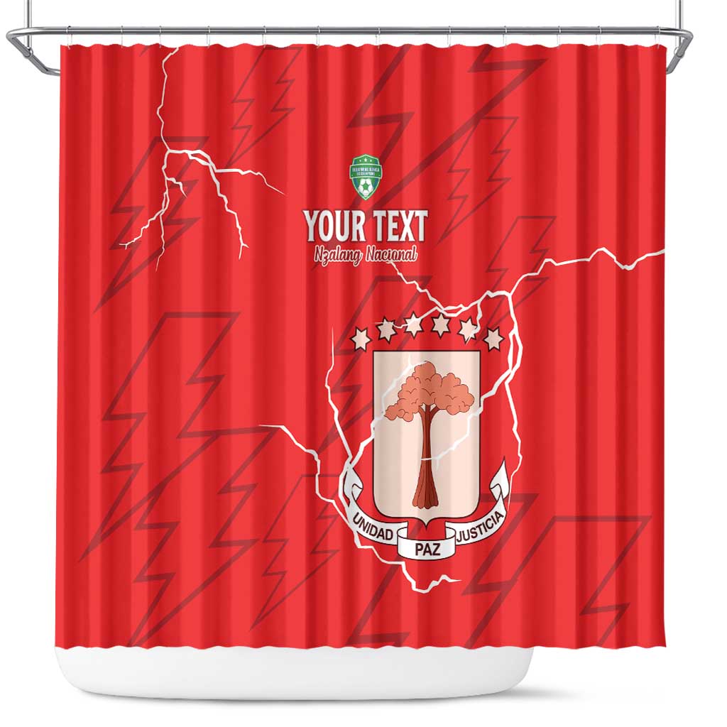 Custom Equatorial Guinea Football Shower Curtain Go Champions - Red Version