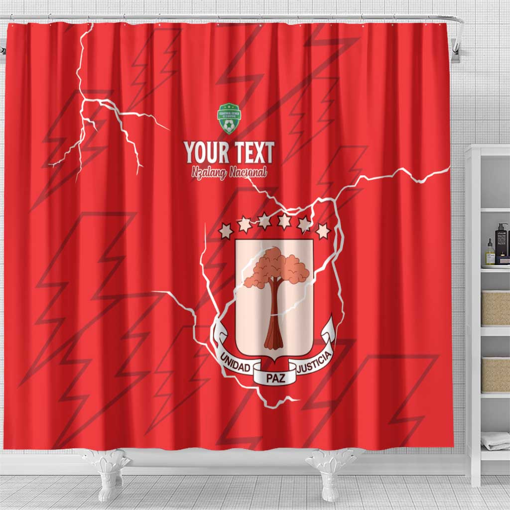 Custom Equatorial Guinea Football Shower Curtain Go Champions - Red Version