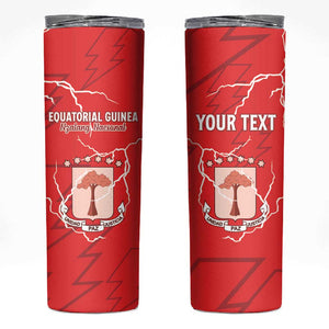 Custom Equatorial Guinea Football Skinny Tumbler Go Champions - Red Version