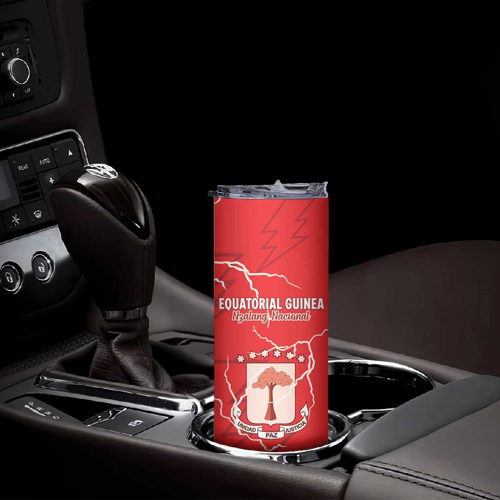 Custom Equatorial Guinea Football Skinny Tumbler Go Champions - Red Version