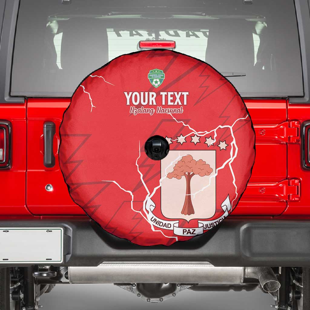 Custom Equatorial Guinea Football Spare Tire Cover Go Champions - Red Version
