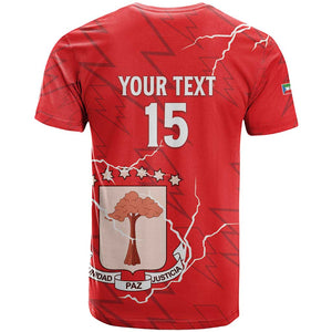 Custom Equatorial Guinea Football T shirt Go Champions - Red Version