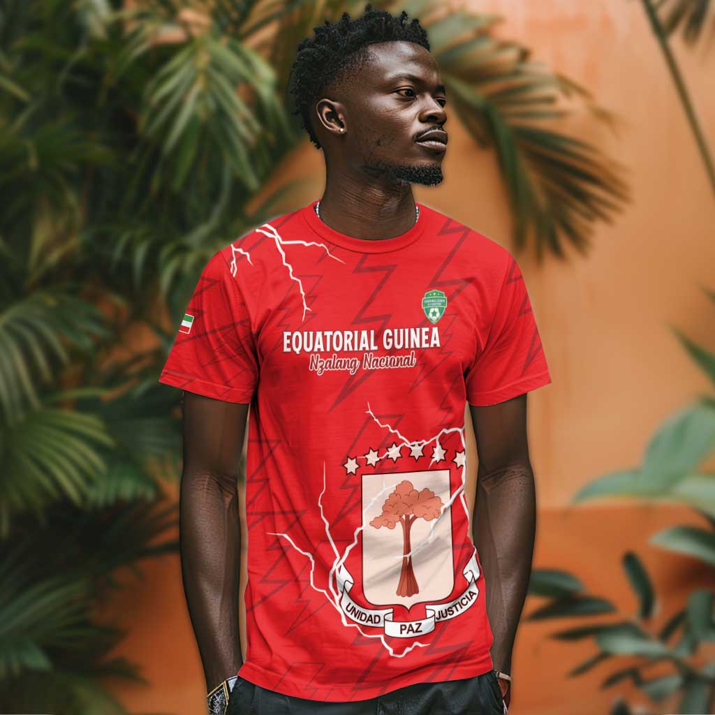 Custom Equatorial Guinea Football T shirt Go Champions - Red Version