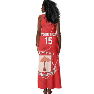 Custom Equatorial Guinea Football Tank Maxi Dress Go Champions - Red Version