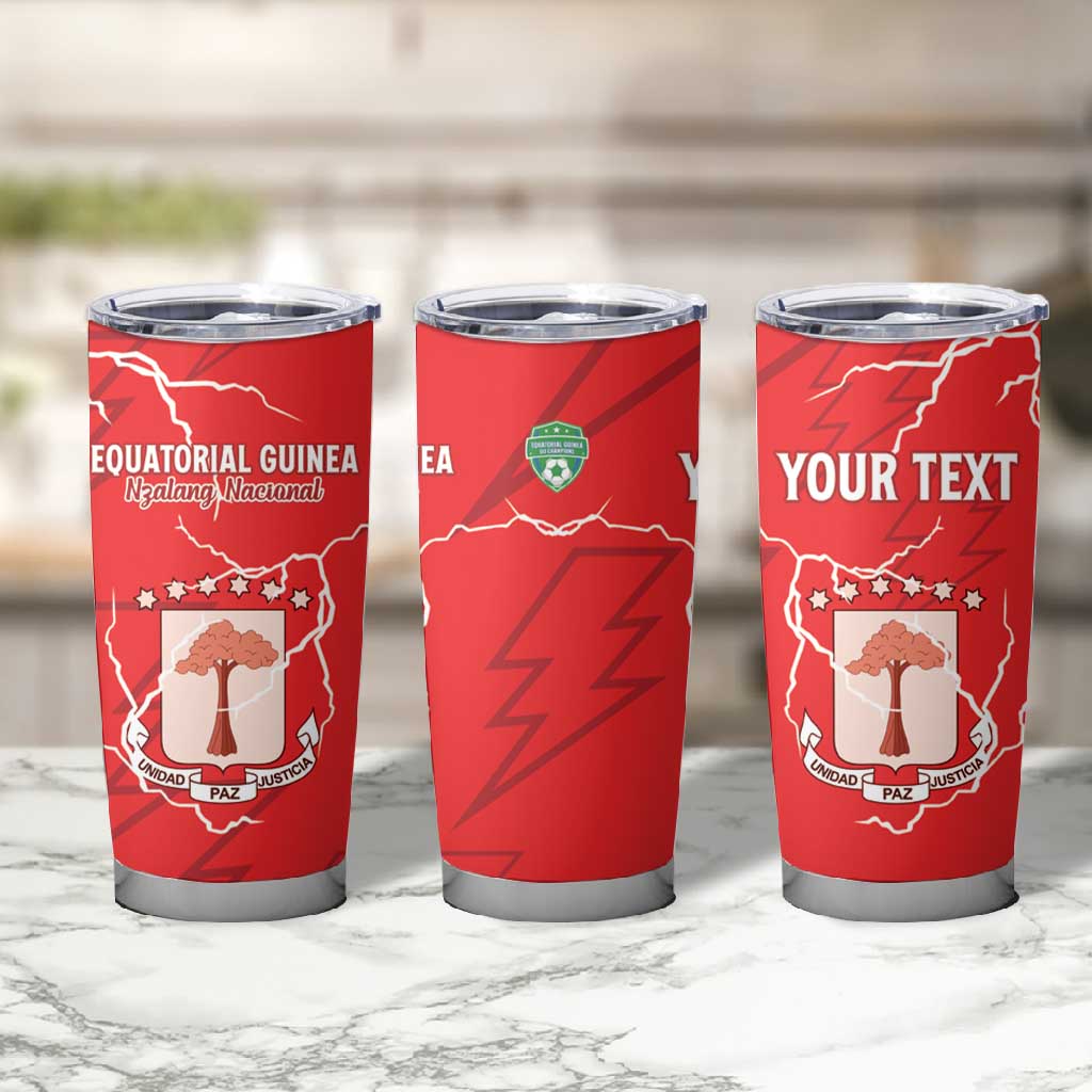 Custom Equatorial Guinea Football Tumbler Cup Go Champions - Red Version