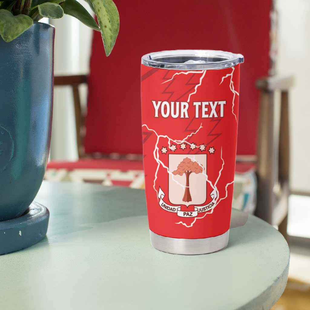 Custom Equatorial Guinea Football Tumbler Cup Go Champions - Red Version