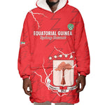 Custom Equatorial Guinea Football Wearable Blanket Hoodie Go Champions - Red Version