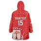 Custom Equatorial Guinea Football Wearable Blanket Hoodie Go Champions - Red Version