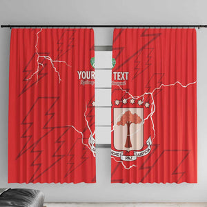 Custom Equatorial Guinea Football Window Curtain Go Champions - Red Version
