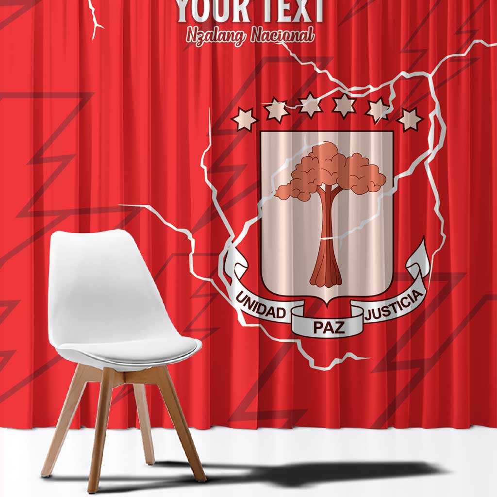 Custom Equatorial Guinea Football Window Curtain Go Champions - Red Version