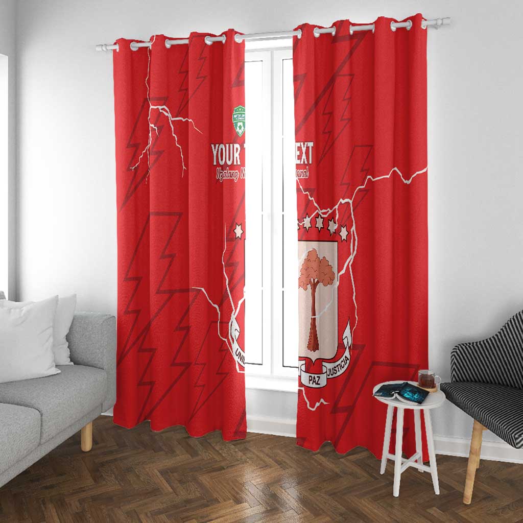 Custom Equatorial Guinea Football Window Curtain Go Champions - Red Version