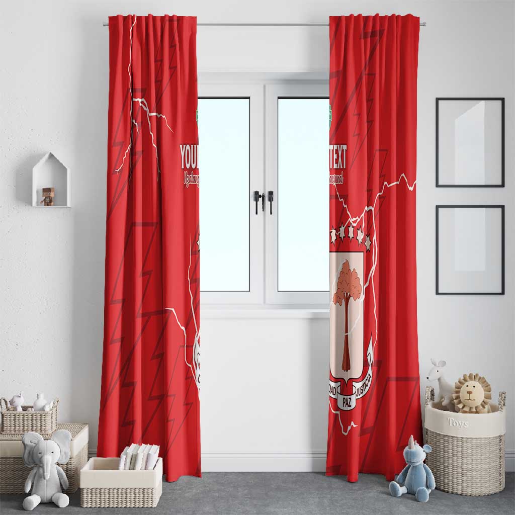 Custom Equatorial Guinea Football Window Curtain Go Champions - Red Version