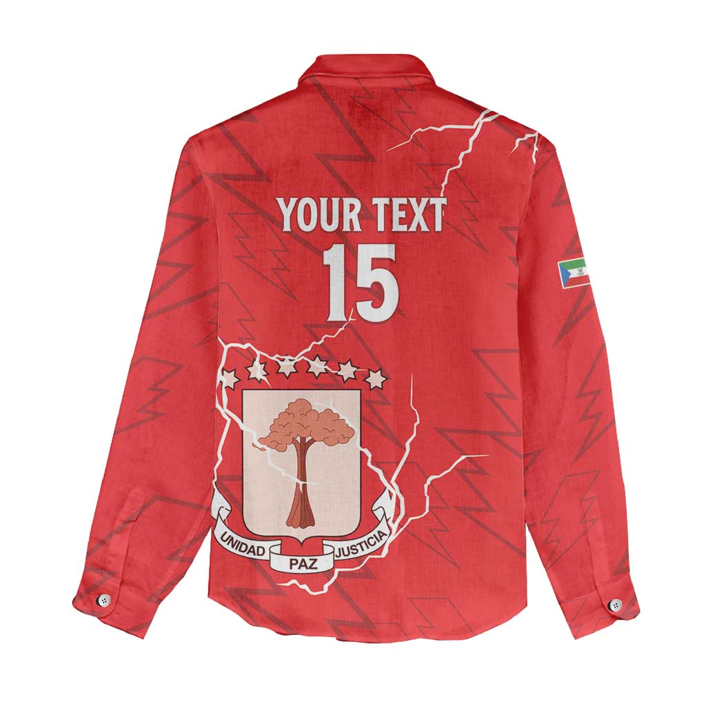 Custom Equatorial Guinea Football Women Casual Shirt Go Champions - Red Version