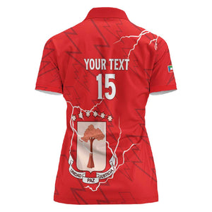 Custom Equatorial Guinea Football Women Polo Shirt Go Champions - Red Version