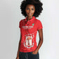 Custom Equatorial Guinea Football Women Polo Shirt Go Champions - Red Version