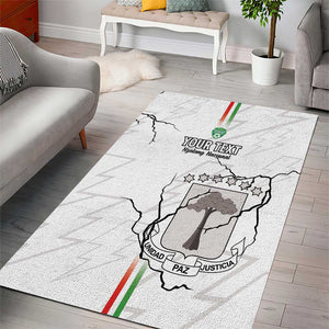 Custom Equatorial Guinea Football Area Rug Go Champions - White Version