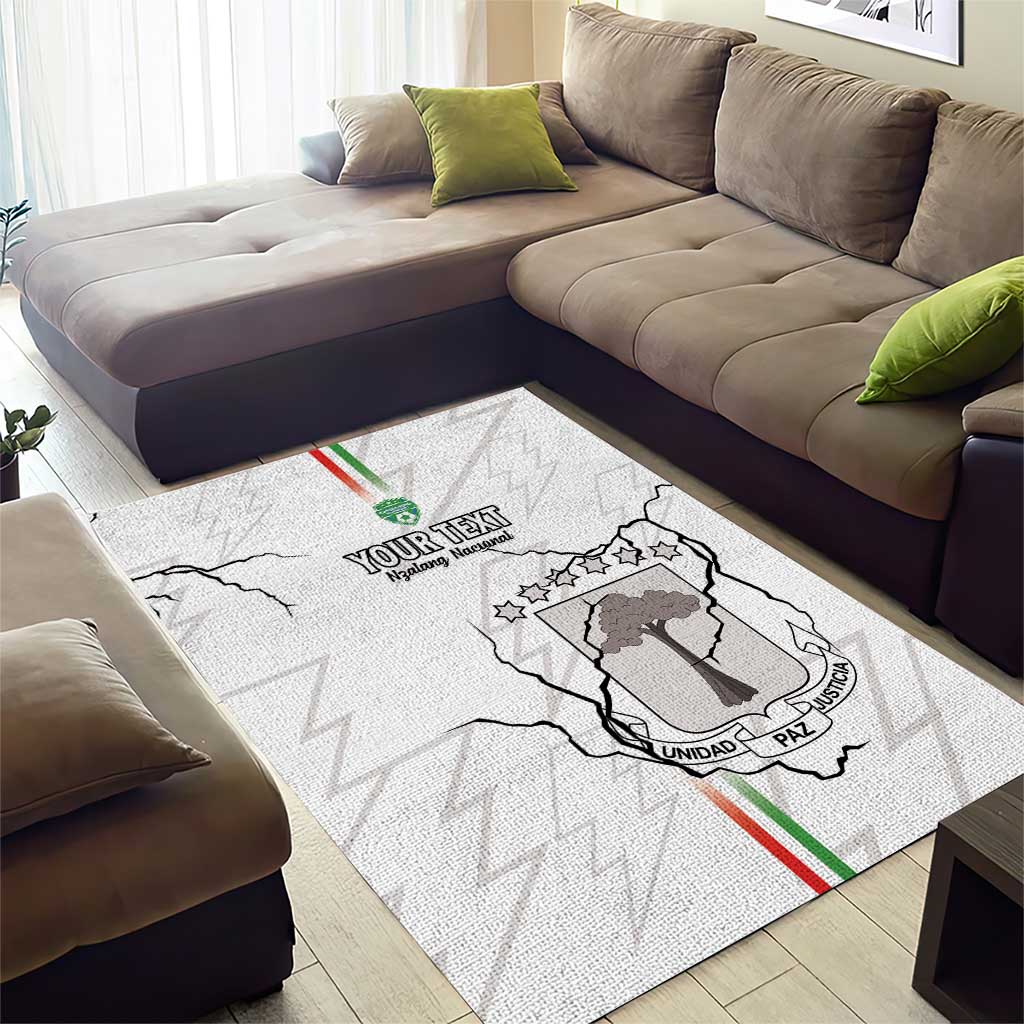 Custom Equatorial Guinea Football Area Rug Go Champions - White Version